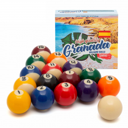 Бильярдные шары для американского пула Granada 38 мм